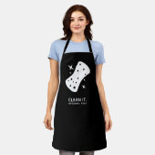 Reinigungsservice Schwarz-weiß Schürze (Getragen)