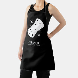 Reinigungsservice Schwarz-weiß Schürze