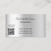 Reinigungsservice Silberstaub-Logo für Glitzer QR- Visitenkarte (Rückseite)