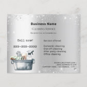 Reinigungsservice Silberstaub QR aus Glitzer Flyer (Vorne)