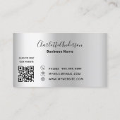 Reinigungsservice Silberstaub QR-Glitzer Visitenkarte (Rückseite)