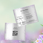 Reinigungsservice Silberviolett Glitzer Staub QR Flyer<br><div class="desc">Ein eleganter und glamouröser Reinigungsservice Flyer auf einem Imitat silbermetalisch aussehend mit violetten Imitaten Glitzer Staub auf der Vorderseite und Reinigungsanlagen. Personalisieren und hinzufügen Ihren Namen,  Text-Kontakt-Informationen. Fügen Sie Ihrer Website-Adresse auf der Rückseite Ihren eigenen QR-Code hinzu:</div>