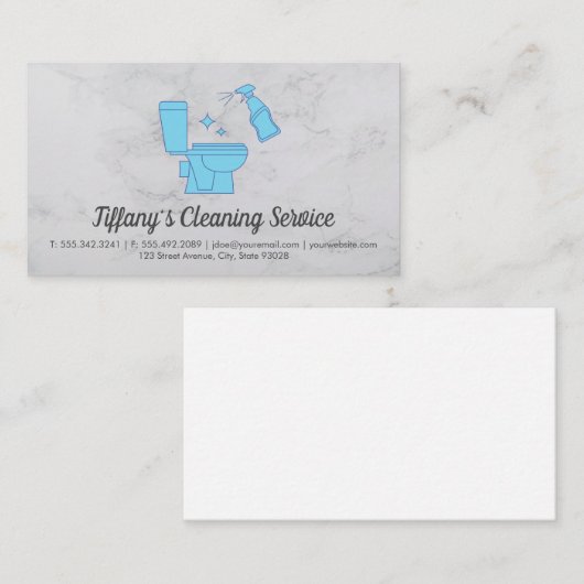 Reinigungsservice | Spritzensprühen | Maid Visitenkarte (Vorne/Hinten)