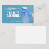 Reinigungsservice | Sprühwasser-Flasche Visitenkarte (Vorne/Hinten)