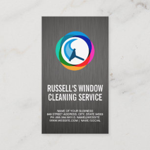 Reinigungsservice Squeegee Logo Visitenkarte