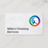 Reinigungsservice | Squeegee Logo Visitenkarte (Vorderseite)