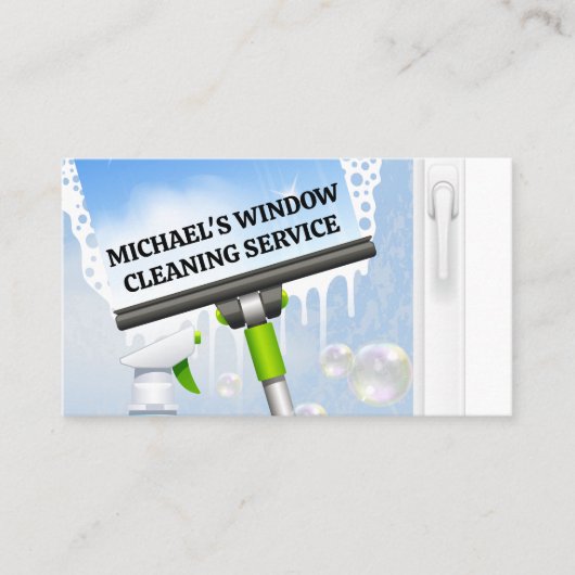 Reinigungsservice | Squeegee | Maid Visitenkarte (Vorderseite)