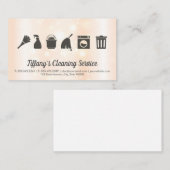 Reinigungsservice | Symbole für die Säuberung von Visitenkarte (Vorne/Hinten)