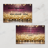 Reinigungsservice und Zimmerservice Visitenkarte (Vorne/Hinten)