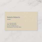 Reinigungsservice Vintag Blauer Blumenmehl Elfenbe Visitenkarte (Rückseite)