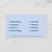 Reinigungsservice Visitenkarte (Rückseite)