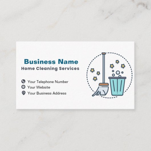 Reinigungsservice Visitenkarte (Vorderseite)