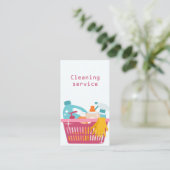 Reinigungsservice Visitenkarte (Stehend Vorderseite)