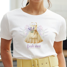 Reinigungsservice Wasserfarben Lavendel Schürze T-Shirt