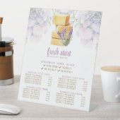 Reinigungsservice Wasserfarben-Seifenpreisliste Sockelschild (In Situ)