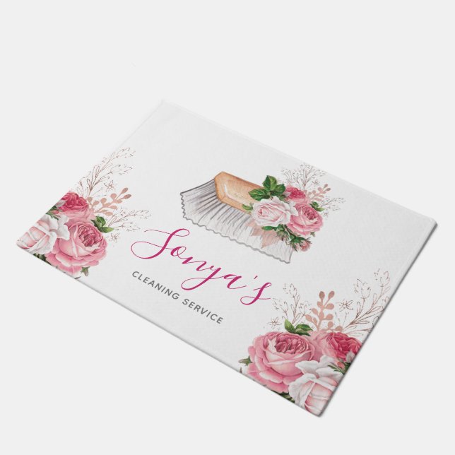 Reinigungsservice Wasserfarbenbürste Fußmatte (Schrägansicht)