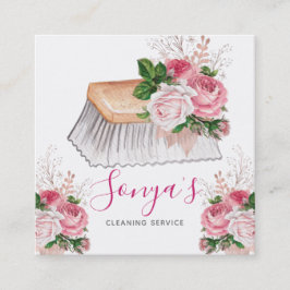 Reinigungsservice Wasserfarbenspülung Quadratische Visitenkarte