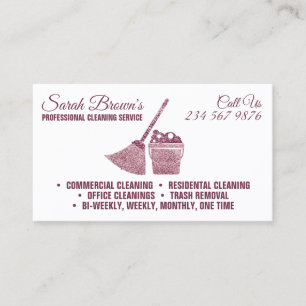 Reinigungsservice Zimmermädchen Reinigungsdienst E Visitenkarte
