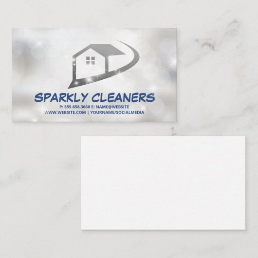Reinigungsservice | Zuhause Maid Visitenkarte (Vorne/Hinten)