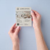 Reinigungsservices Logo Foto QR-Code Flyer (Gruppe)