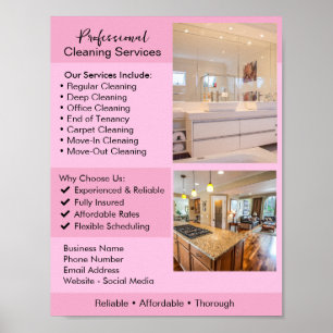 Reinigungssservices Flyer   Editierbare Hausreinig Poster