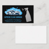 Reinigungstauchflasche | Carwash-Logo-Visitenkarte Visitenkarte (Vorne/Hinten)