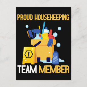 Reinigungsteam des Hauses Proud Housekeeper Postkarte