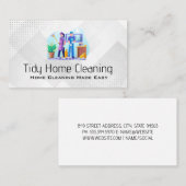 Reinigungsteam | Zuhause-Services Visitenkarte (Vorne/Hinten)