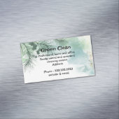 Reinigungsunternehmen, grün, Öko- freundlich, Natu Magnetische Visitenkarte (Beispiel)