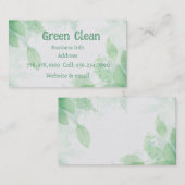 Reinigungsunternehmen, grün, Öko- freundlich, Natu Visitenkarte (Vorne/Hinten)