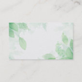 Reinigungsunternehmen, grün, Öko- freundlich, Natu Visitenkarte (Rückseite)