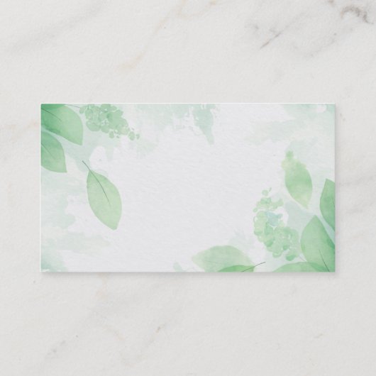 Reinigungsunternehmen, grün, Öko- freundlich, Natu Visitenkarte (Rückseite)