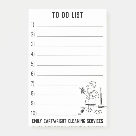 Reinigungsunternehmen im Inland für persönliche Zw Post-it Klebezettel (Vorderseite)