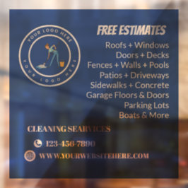 Reinigungsunternehmen | Reinigungsdienst mit indiv Fensteraufkleber