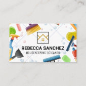 Reinigungswerkzeuge | Bubbles Tile | Maid Visitenkarte (Vorderseite)