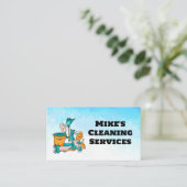 Reinigungswerkzeuge | Maid Visitenkarte (Stehend Vorderseite)