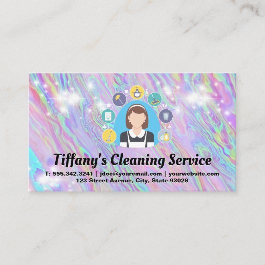 Reinigungswerkzeuge | Sparkle Visitenkarte (Vorderseite)