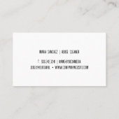 Reinigungswerkzeuge Visitenkarte (Rückseite)