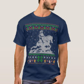 Reining Horse Sports Lover Xmas Ugly Reining T-Shirt (Vorderseite)