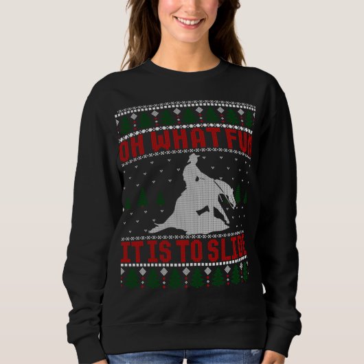 Reining Horse Ugly Christmas Sweater Sweatshirt (Vorderseite)