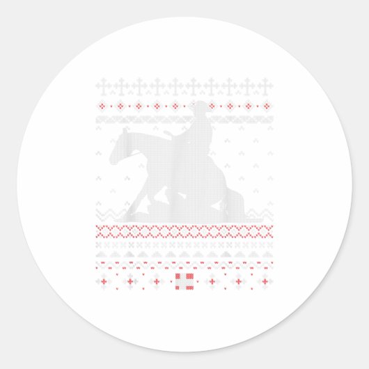 Reining Pferd Western Reiten Runder Aufkleber (Vorderseite)