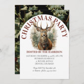 Reinlieb Retro Classic Niedlich Watercolor Weihnac Einladung (Vorne/Hinten)