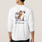 Reinrassige Katzen-Rettungs-Spitzen Sweatshirt (Rückseite)