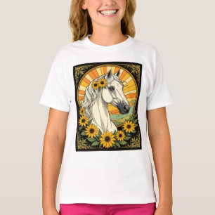 Reinrassige Pferde und Mit Augen schwarze Susan-Bl T-Shirt