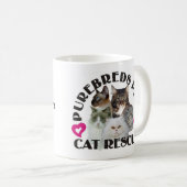 Reinrassige Tiere plus Katzen-Rettungs-Tasse Kaffeetasse (VorderseiteRechts)