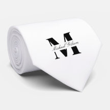Reinweiß | Benutzerdefinierte Monogramm-Hochzeits-