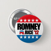 Reis 2012 Mitt Romneys Condi Button (Vorne & Hinten)