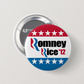 Reis 2012 Mitt Romneys Condi Button (Vorne & Hinten)