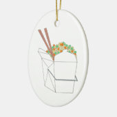 Reis Chinesisch nehmen Container Chopsticks Keramik Ornament (Links)