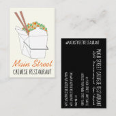 Reis Chinesisch nehmen Container Chopsticks Visitenkarte (Vorne/Hinten)